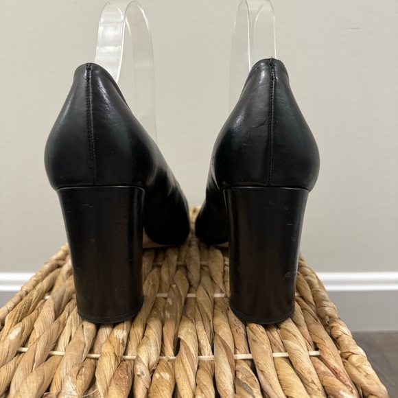 Antonio Melani Holly Black Leather Block Pump Heel 8.5 - Picture 3 of 10
